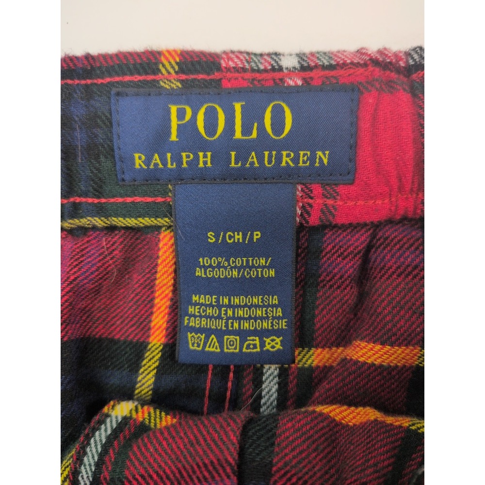 SOFT PAJAMA PANTS LOT 2🚨Polo Ralph Lauren S Men Sleep Red Plaid Flannel POCKETS - Picture 4 of 10